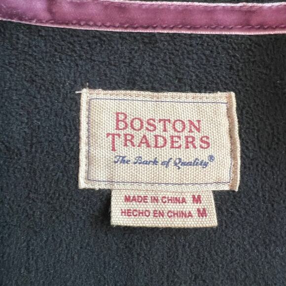 Boston Traders Cable Knit Sweater Jacket Full Zip Black Fleece Lined Size M - Picture 11 of 16